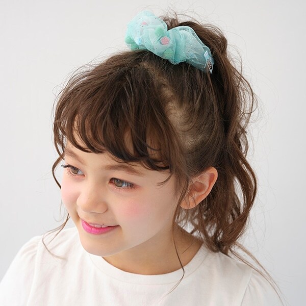 キラキラポンポン入り　シアーシュシュ