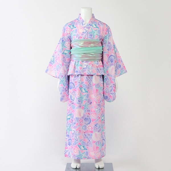 シェルモザイク柄　浴衣
