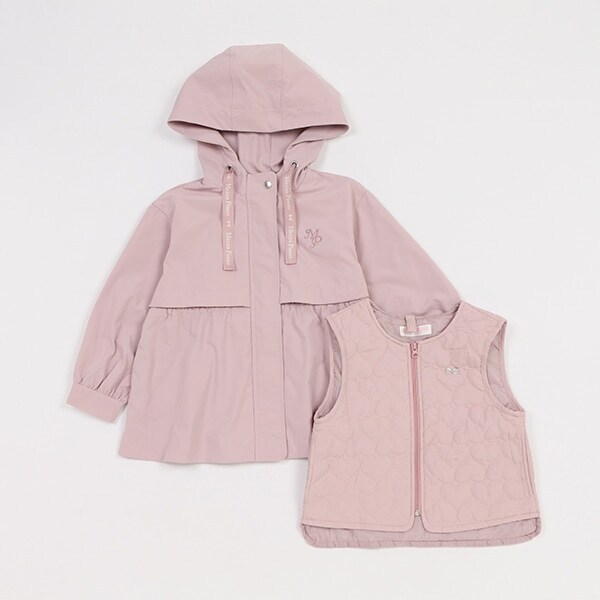 ハートキルトライナーつき　3wayブルゾン