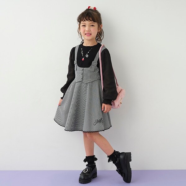 千鳥柄ジャンパースカート