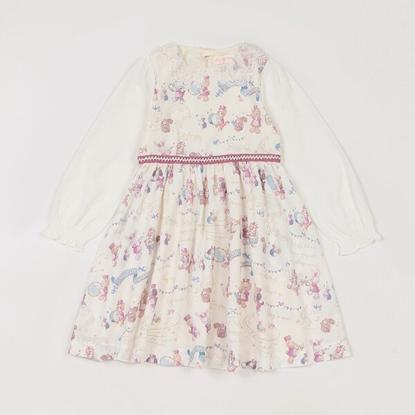 鼓笛隊柄　ドッキングワンピース