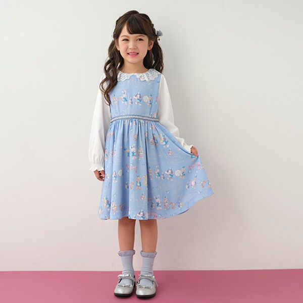 鼓笛隊柄　ドッキングワンピース