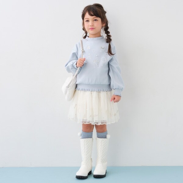 ポアントジュエリー刺しゅう チュールスカート