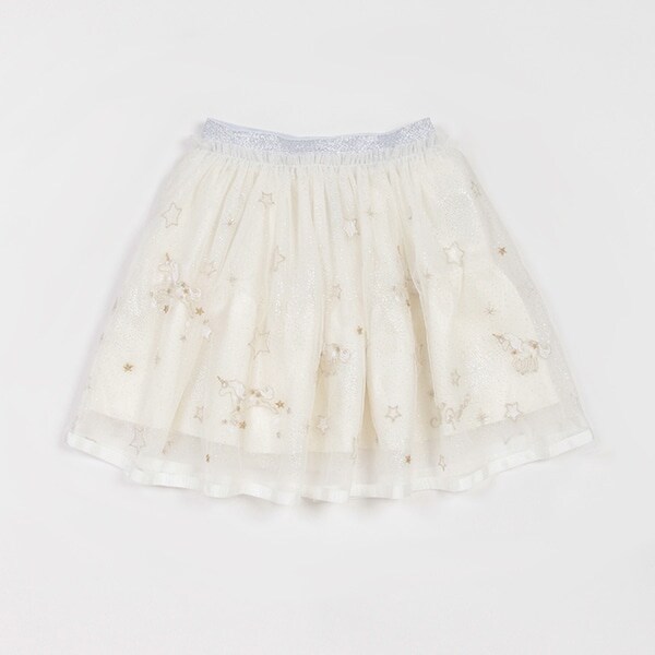 ユニコーン刺しゅうチュールスカート