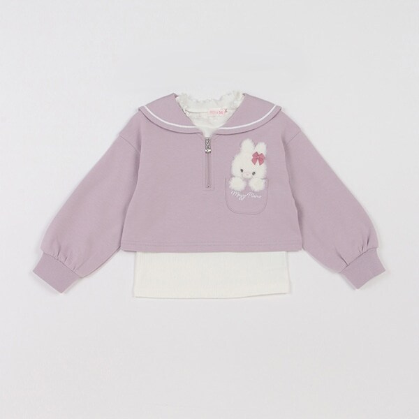 短丈セーラープルオーバー＆長袖プチハイネックセット