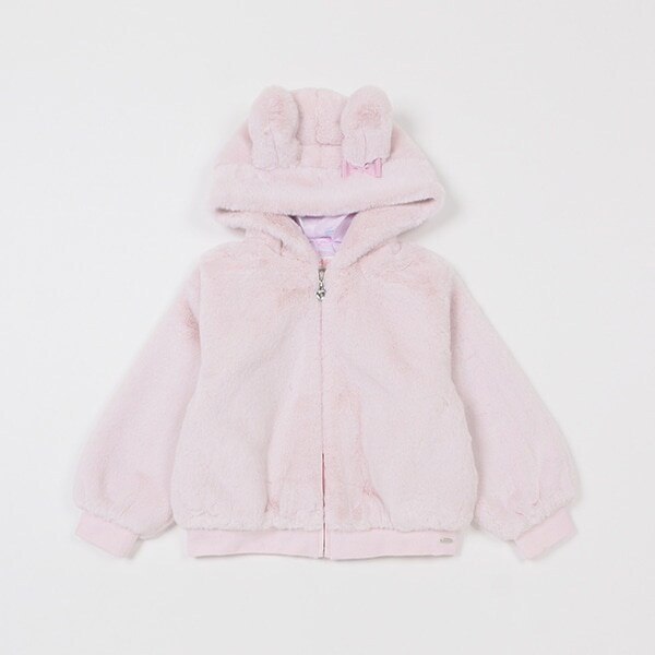 うさ耳フェイクファーブルゾン