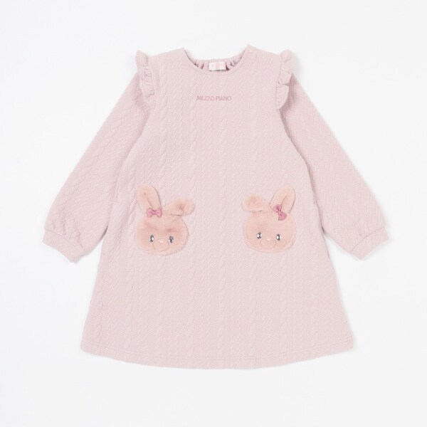 うさぎアップリケ　カットワンピース