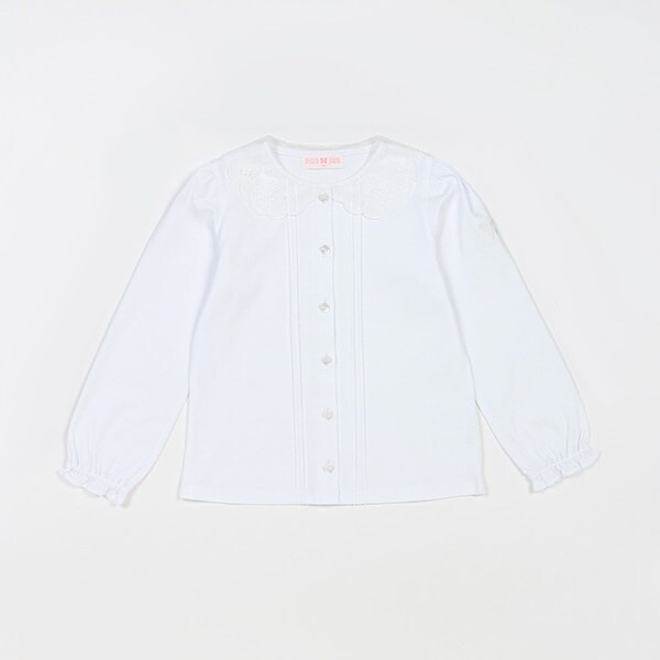 スカラップ衿　カットソーブラウス