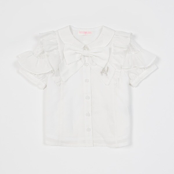 フリルボウタイブラウス