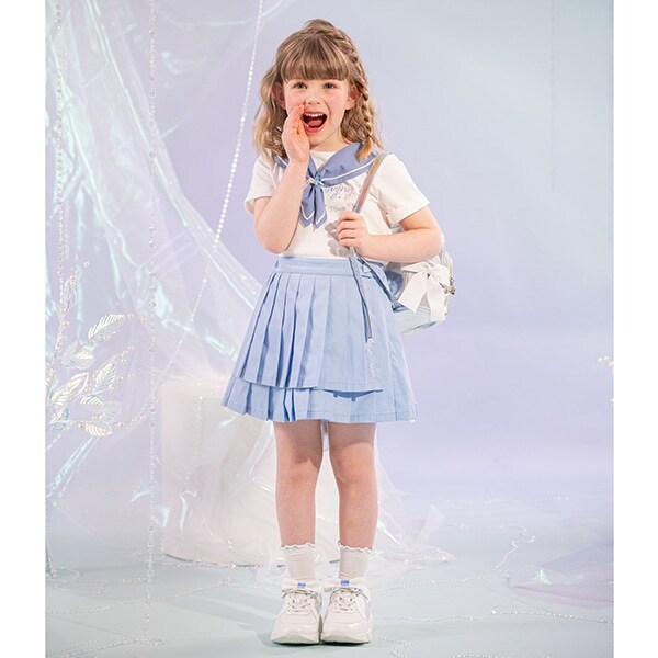 2段プリーツラップ　スカパン