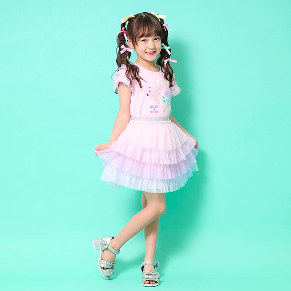 グラデーションチュール　スカート