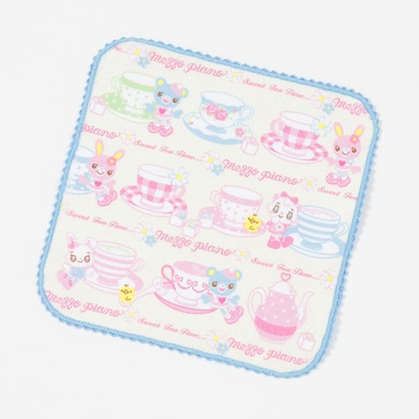 35th　イチゴ・マカロン・ミミポポ柄　ハンドタオル