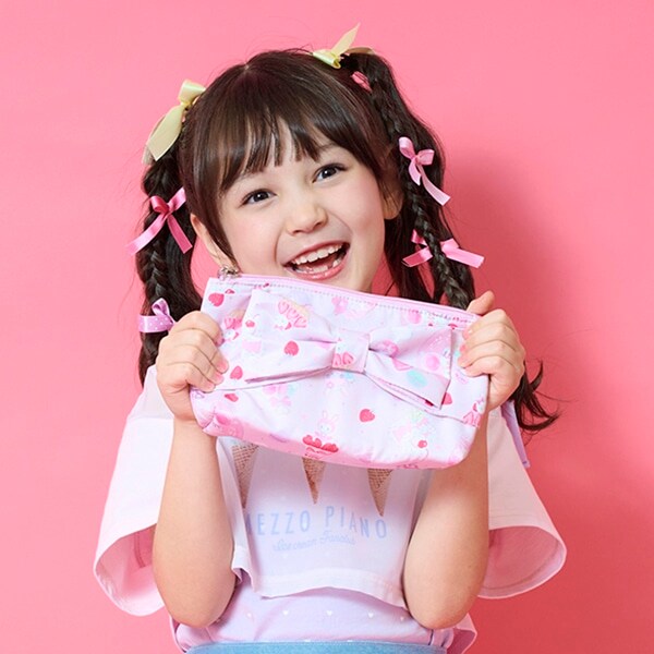 メゾピアノカフェ柄　ポーチ