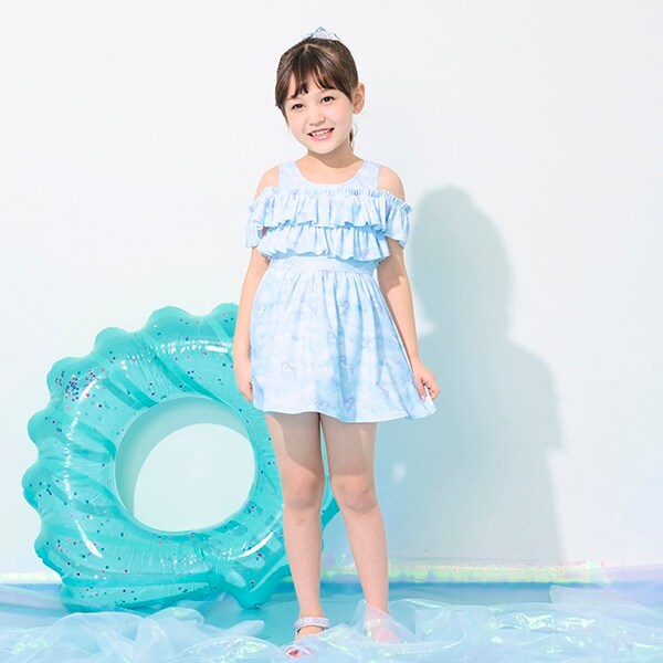 【SWIM】シャボン玉ユニコーン柄　ワンピース水着