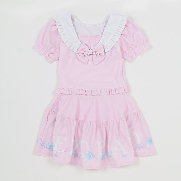 【SWIM】シェルロゴ　セーラーカラー　セパレート水着