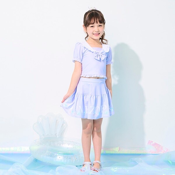 【SWIM】シェルロゴ　セーラーカラー　セパレート水着