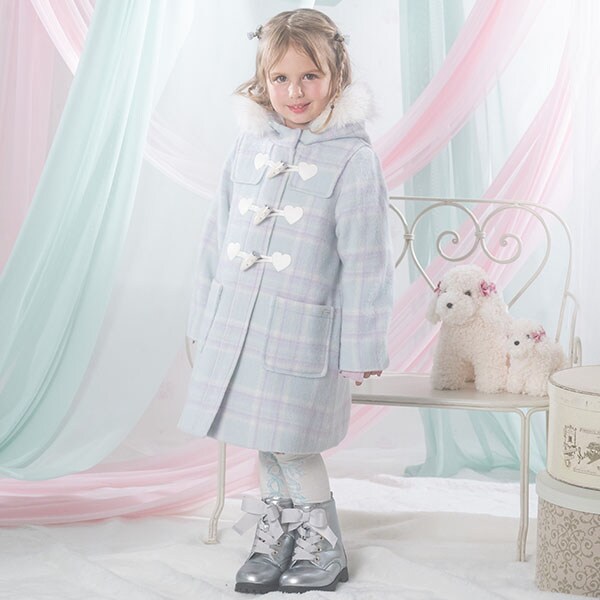 フェイクファーつき　ダッフルコート