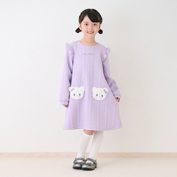 どうぶつアップリケ　ジャガードワンピース