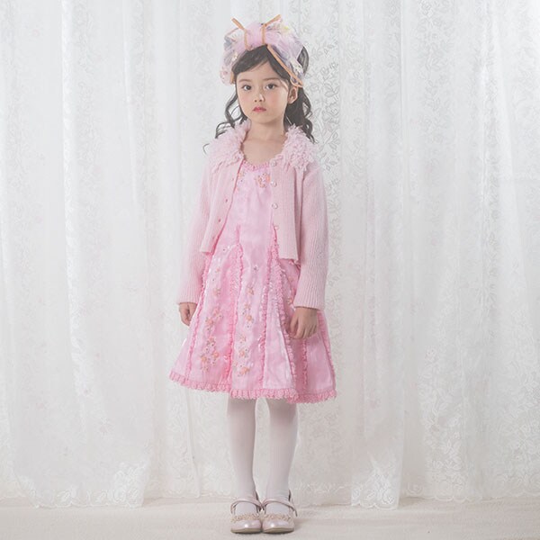 ニットボレロ＆花刺繍ワンピース　セット