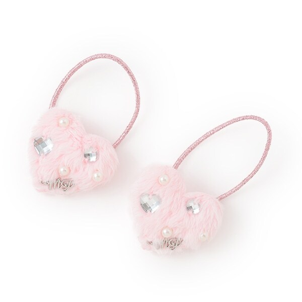 ぷっくりハート　ヘアポニー2個セット