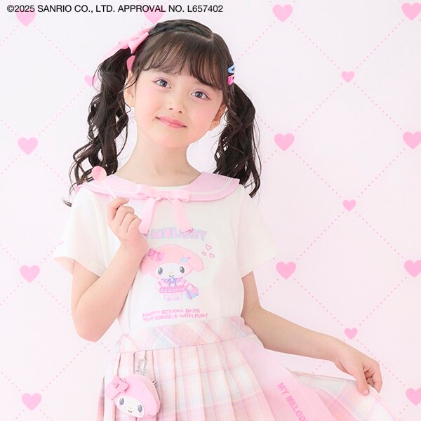 【マイメロディ・シナモロール】セーラー衿つきTシャツ