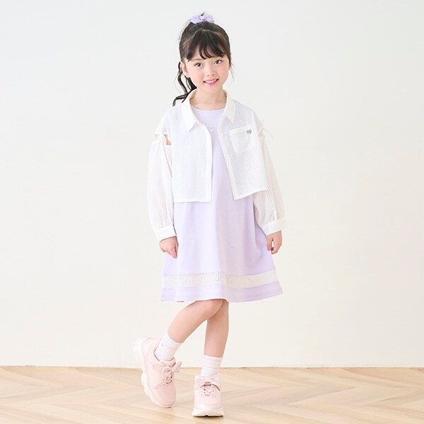 シアーギンガムシャツ＆カットワンピースセット