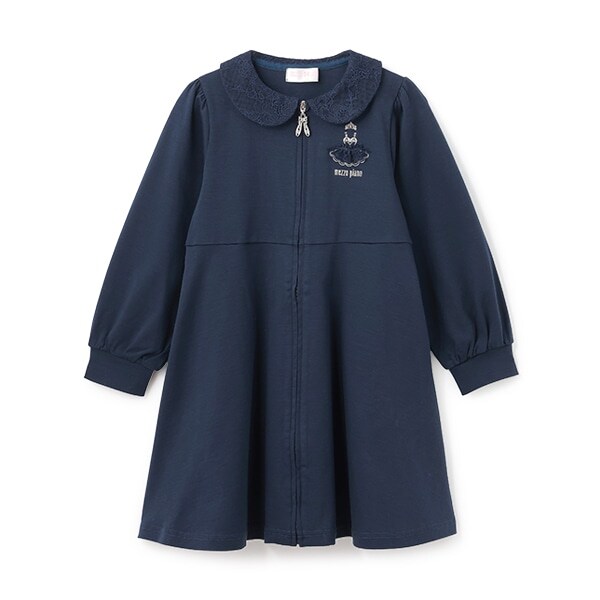 【バレエ】衿つき　前開きカットワンピース