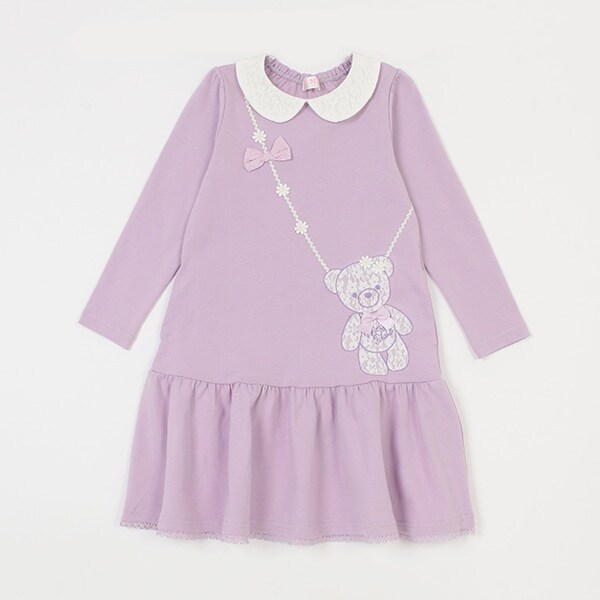 【人気商品再入荷】【直営店で取り扱い無し】花クマポシェット　カットワンピース