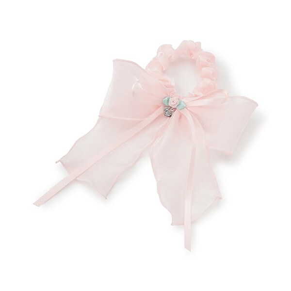 巻きバラ　オーガンジー　リボンシュシュ