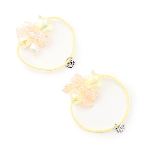 オーロラ星リボン　ヘアポニー2個セット