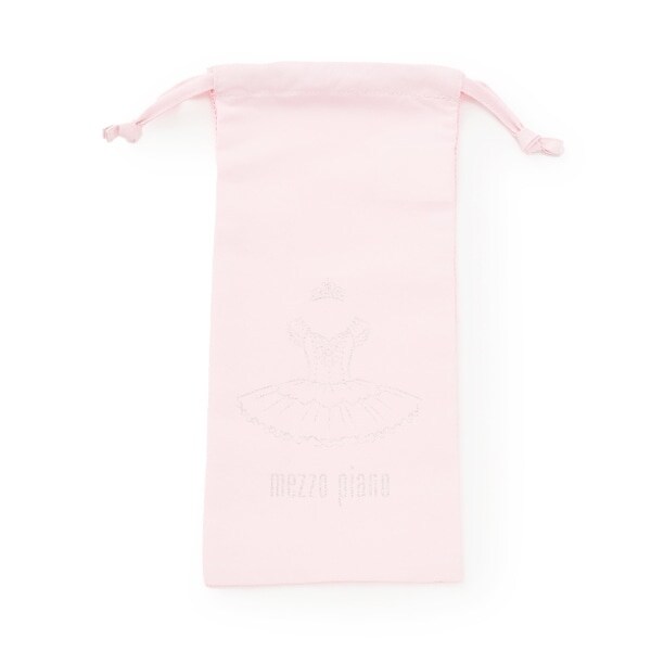 【バレエ】モチーフプリント裏メッシュ　シューズ用　巾着