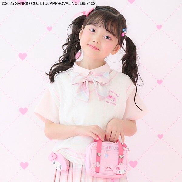 【マイメロディ・シナモロール】スクールバッグ風ポーチ