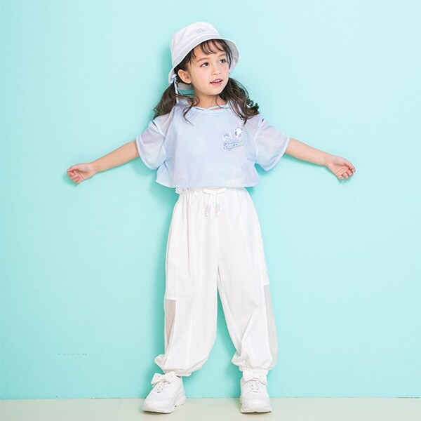 サイドメッシュ切替　パラシュートパンツ