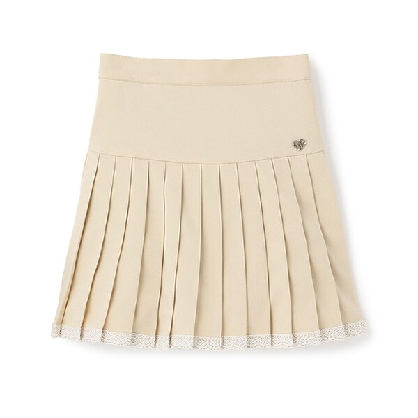 裾レースプリーツスカート