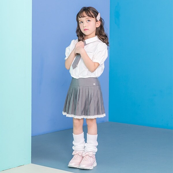 裾レースプリーツスカート