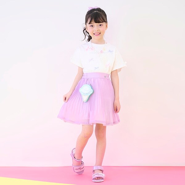 アイスポーチつき　アコーディオンプリーツスカート