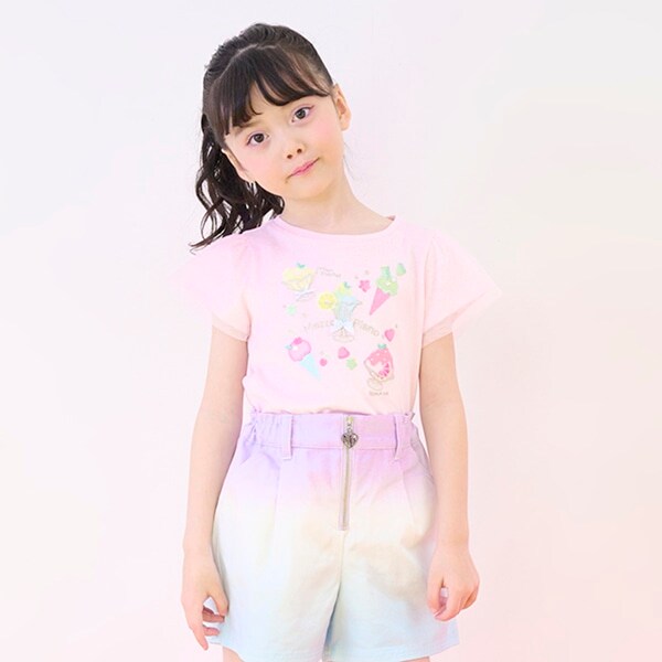 フルーツシャーベットアップリケ　半袖Tシャツ