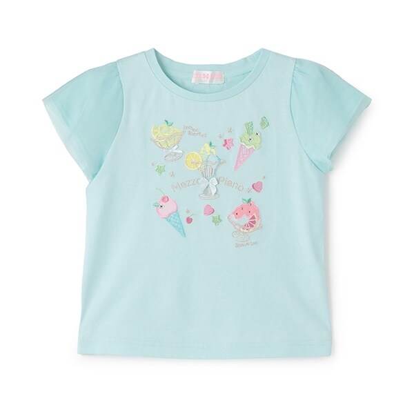 フルーツシャーベットアップリケ　半袖Tシャツ