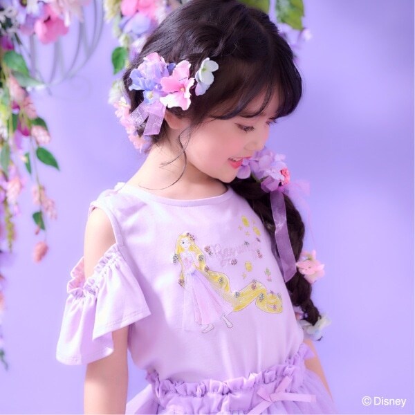 【ラプンツェル】2way肩開きTシャツ