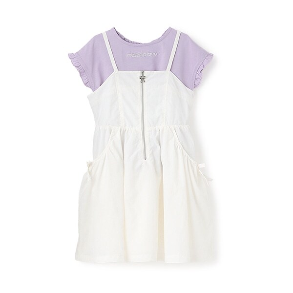 フロントZIPキャミワンピース＆半袖Tシャツセット