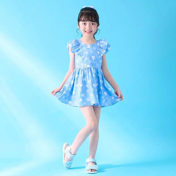 【SWIM】シェル柄　セパレートワンピース水着