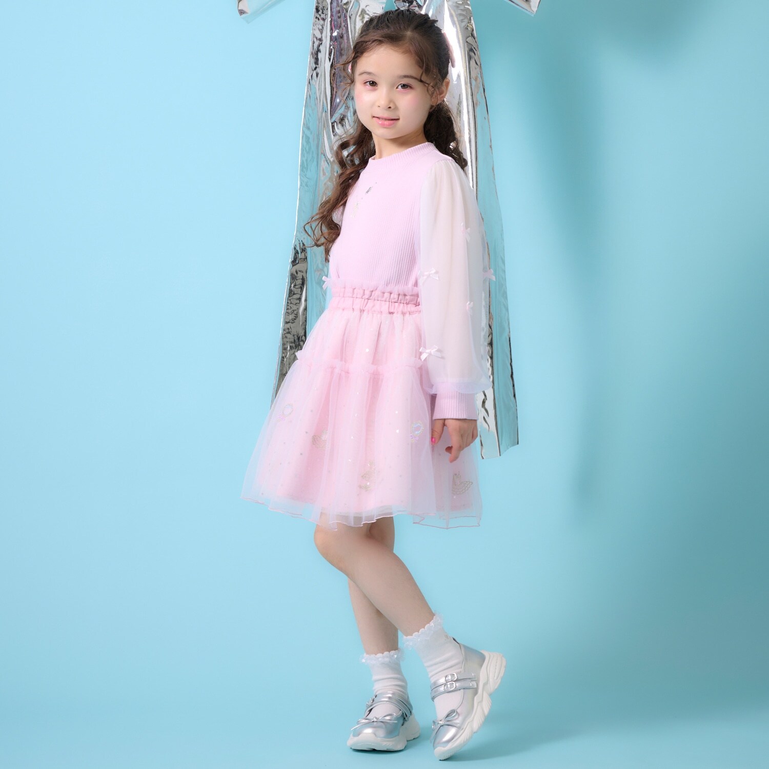 バレエ刺しゅうチュールスカート