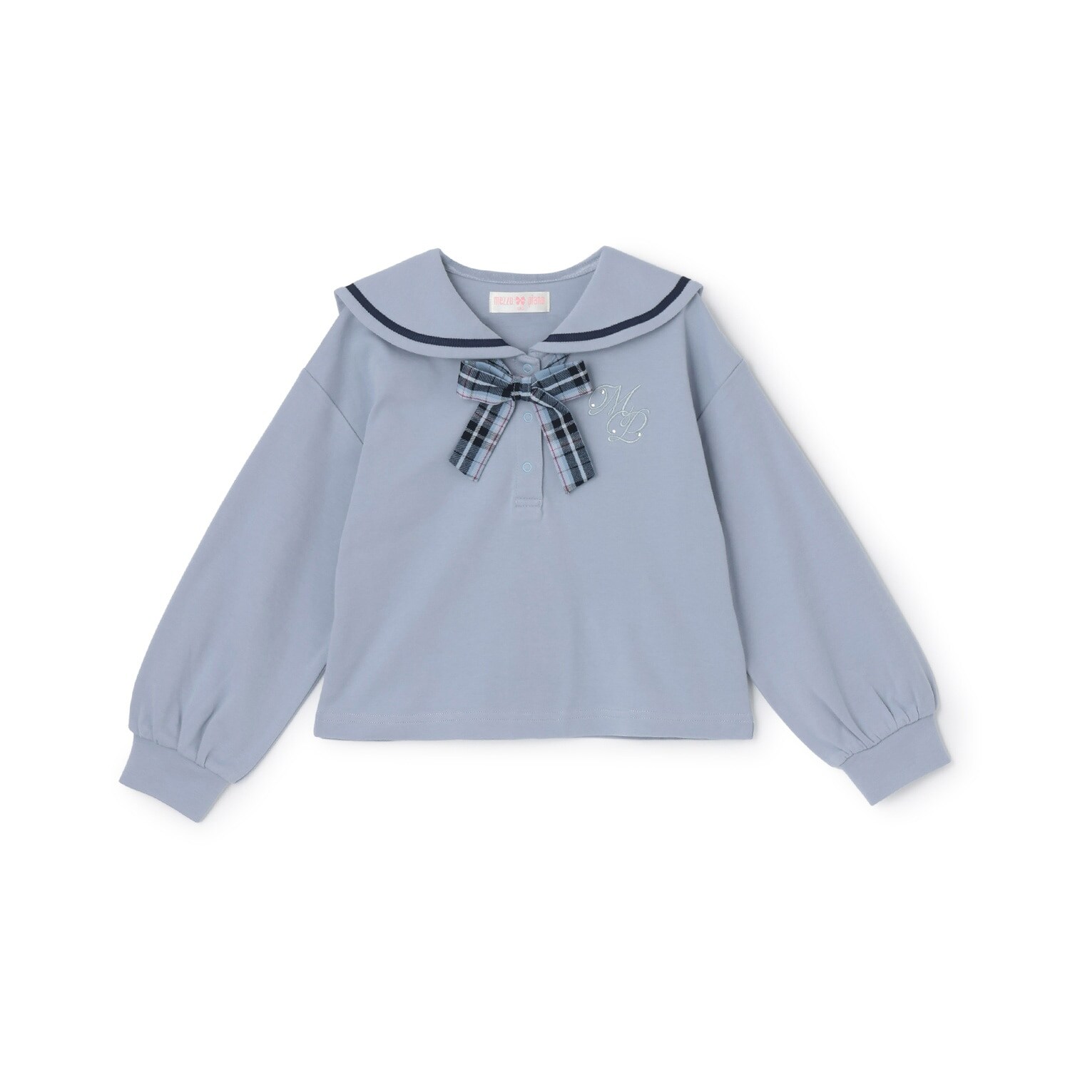 セーラーカラー長袖Tシャツ