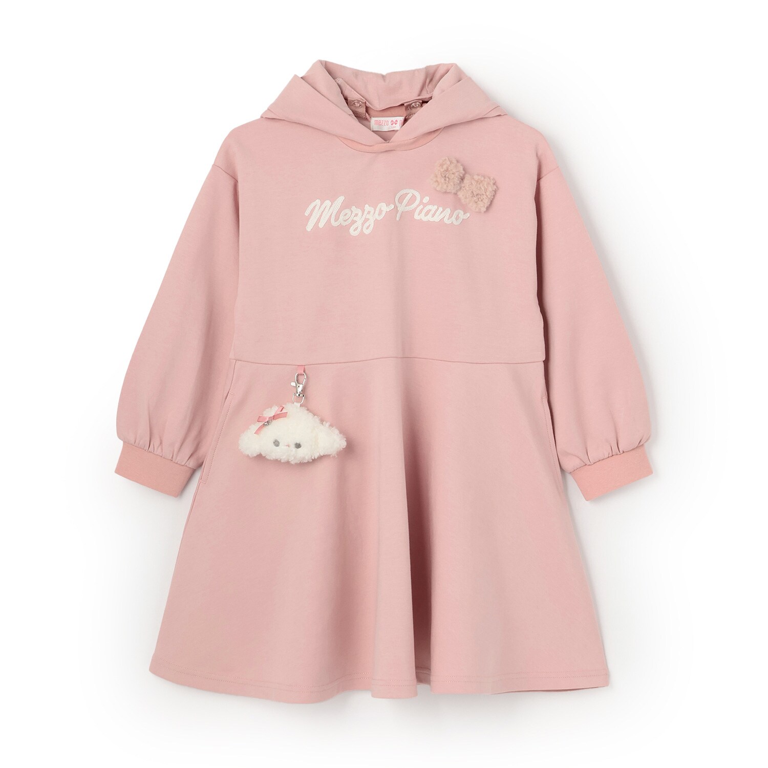 プードルチャームつき　パーカワンピース