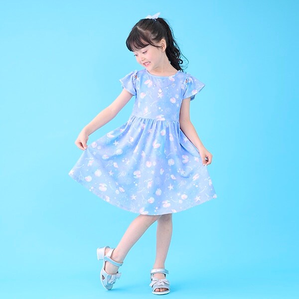 シェル柄　カットワンピース　ネックレスつき