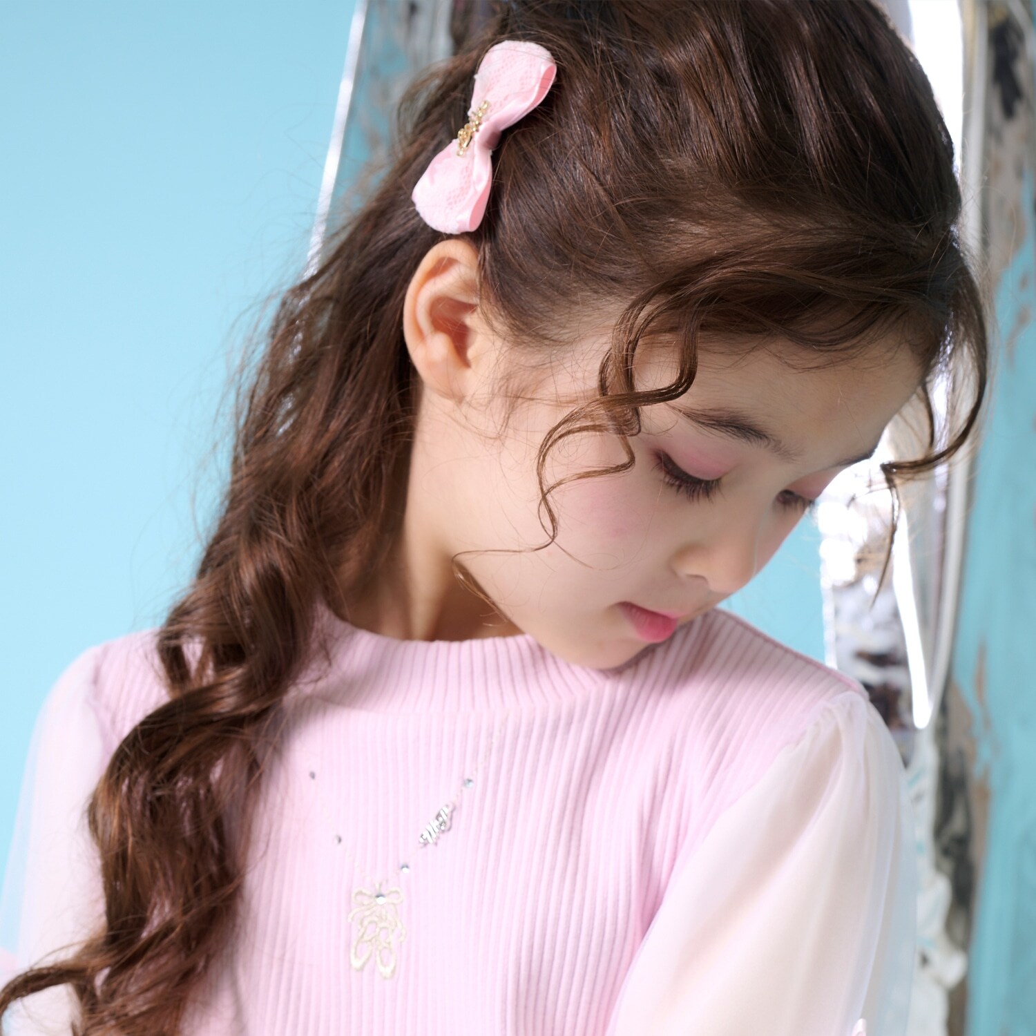 ミニリボン　ヘアクリップ2個セット