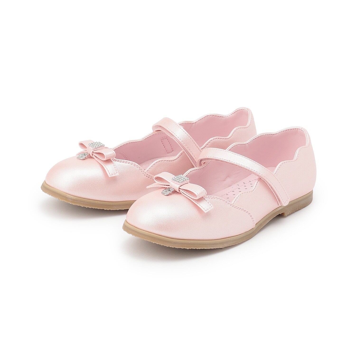 スカラップリボン　バレエシューズ