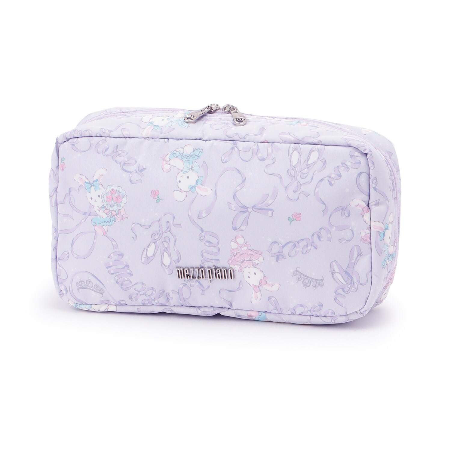 【バレエ】ウサギバレエ柄ヘアメイクポーチ