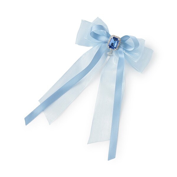 サテンオーガンジーリボン　ヘアクリップ