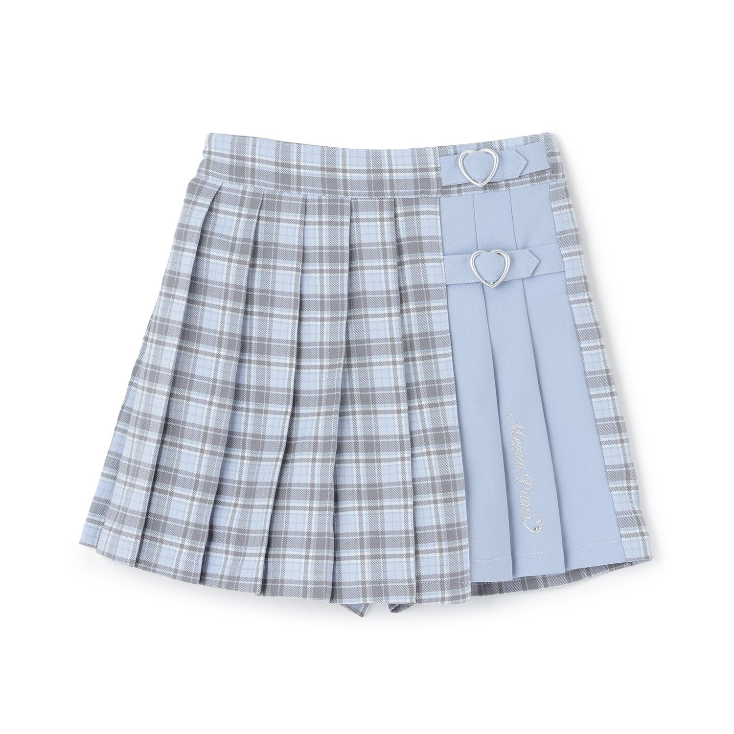 切替ハートベルト　チェックプリーツスカパン